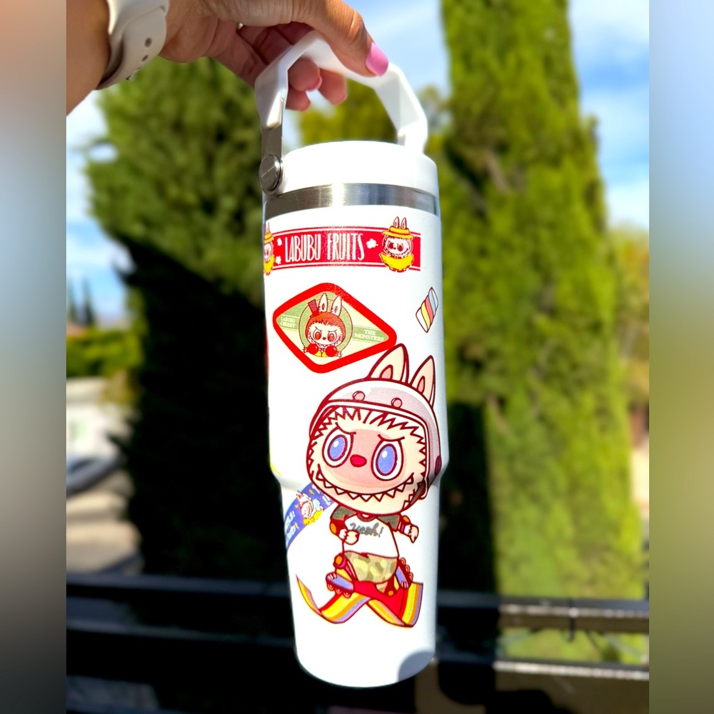 Labubu Zen 30oz Tumbler – THE MONSTERS Limited Edition Cup with Handle